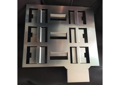 sheet metal part for heating panel for industril machine