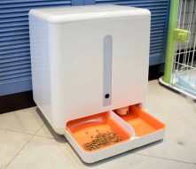 smart pet feeder prototype and full assembled volume production