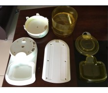 CNC machined plastic prototype for smart pet feeder