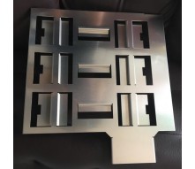 sheet metal part for heating panel for industril machine